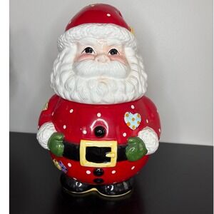 Vintage Adorable Ceramic Santa Claus Cookie Jar‎ Holiday Decoration Home Decor